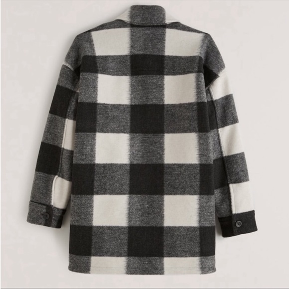 Abercrombie and Fitch black and white shirt jacket - Picture 2 of 3